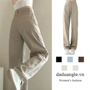 Quần jean DADUHEY ống rộng lưng cao