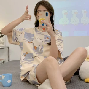 Bộ ngủ nữ pijama cộc tay