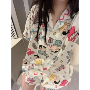 Bộ Ngủ Pijama Mẫu Mới Gấu Cam Kem Cute