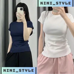 Áo thun trơn form ôm - áo baby tee ôm body